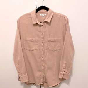 MADEWELL Pink Flannel With Side Pockets!